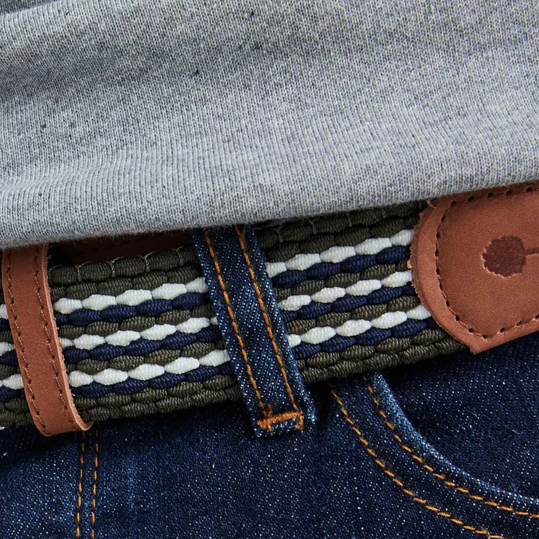 FAGUO Ceintures*Ceinture En Polyester Recycle Et Elasthanne Bleu & Vert - Modele Belt
