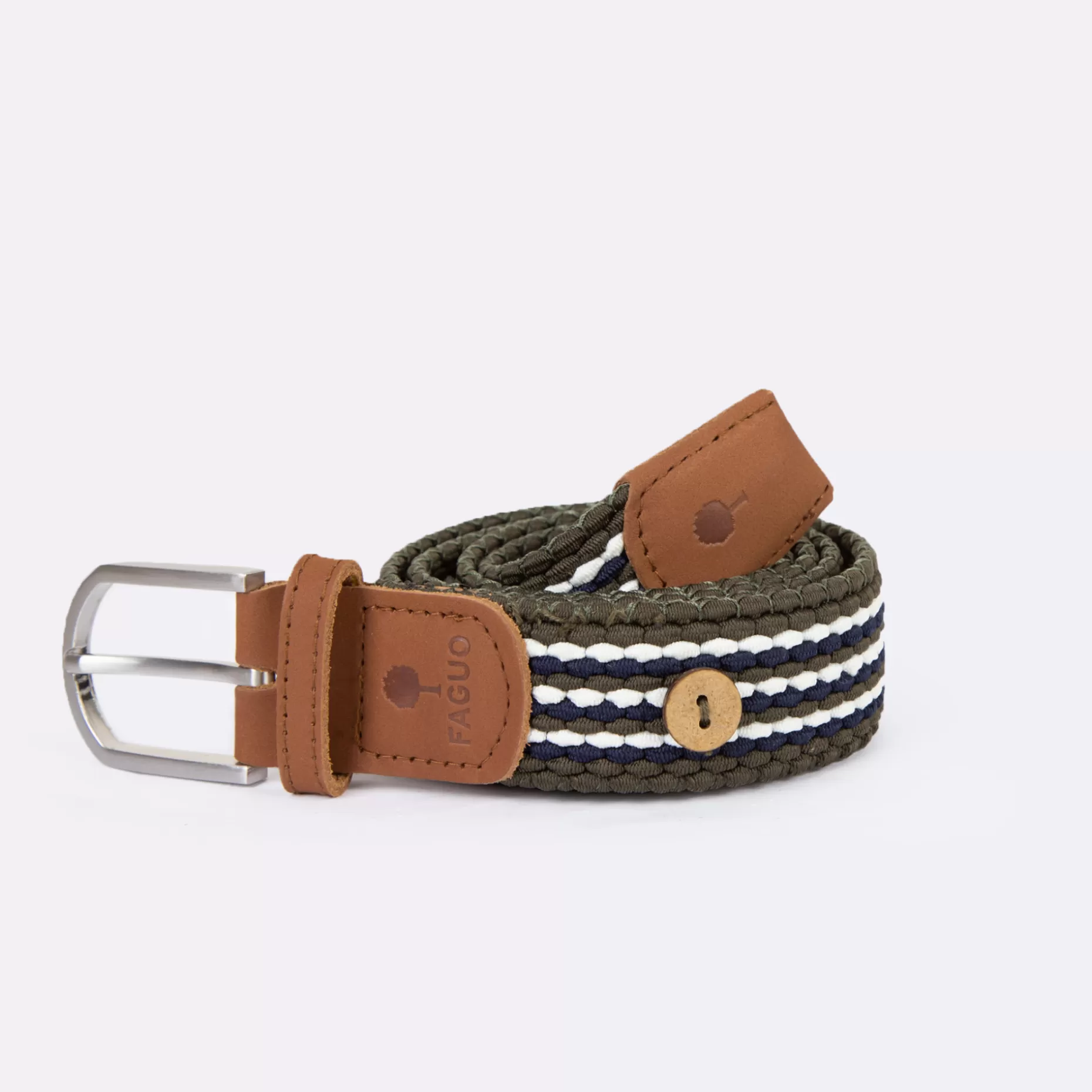 FAGUO Ceintures*Ceinture En Polyester Recycle Et Elasthanne Bleu & Vert - Modele Belt
