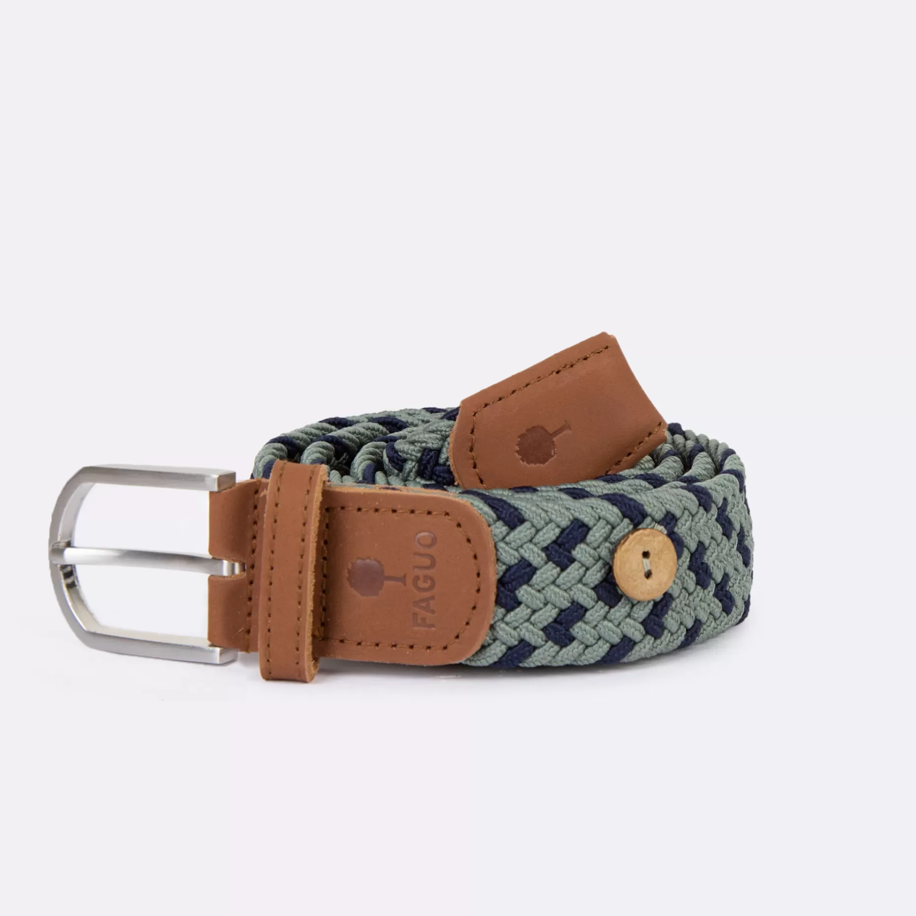 FAGUO Ceintures*Ceinture En Polyester Recycle Et Elasthanne Vert & Bleu - Modele Belt