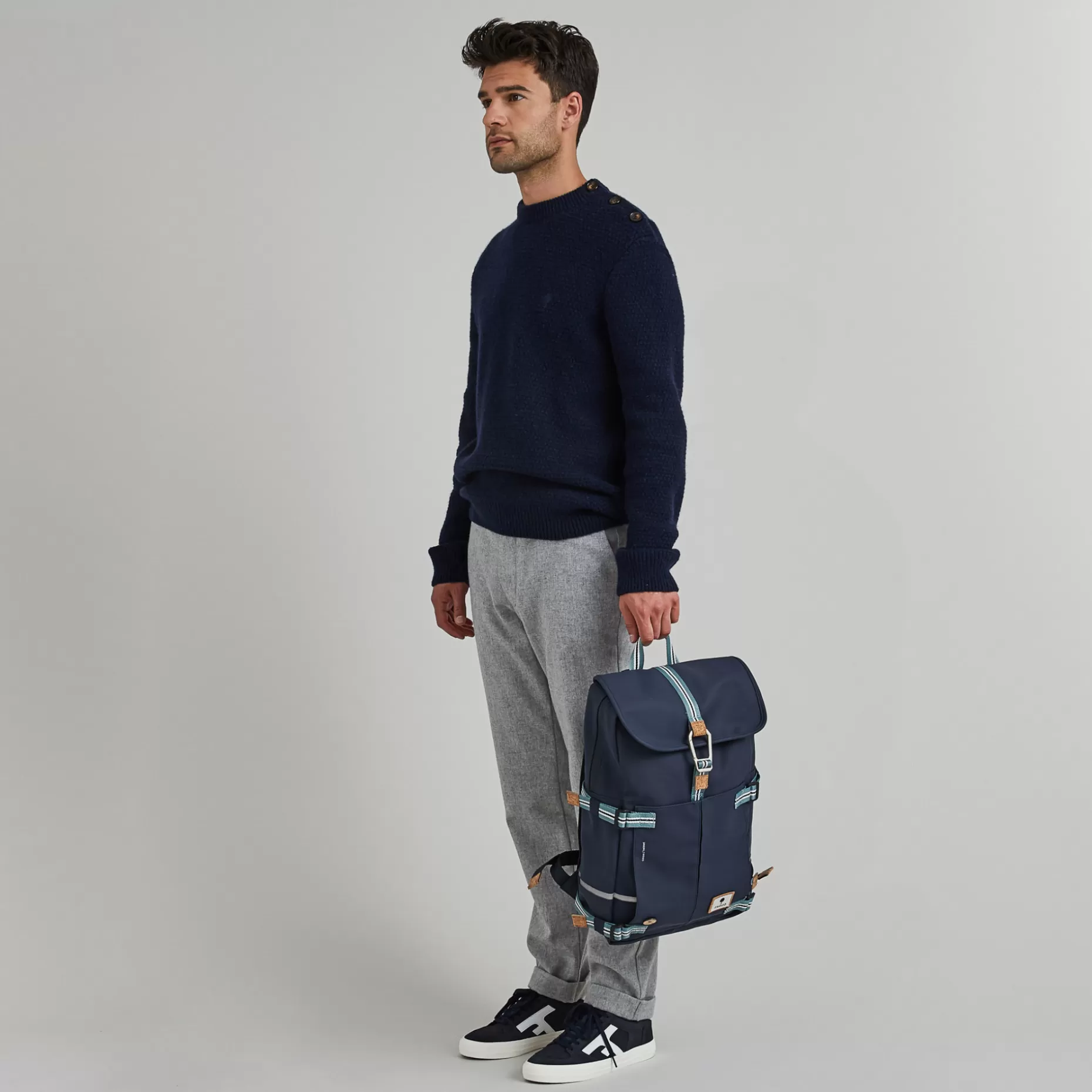 FAGUO Sacs Déperlants*Sac A Dos En Polyester Recycle Bleu Marine - Modele Commuter