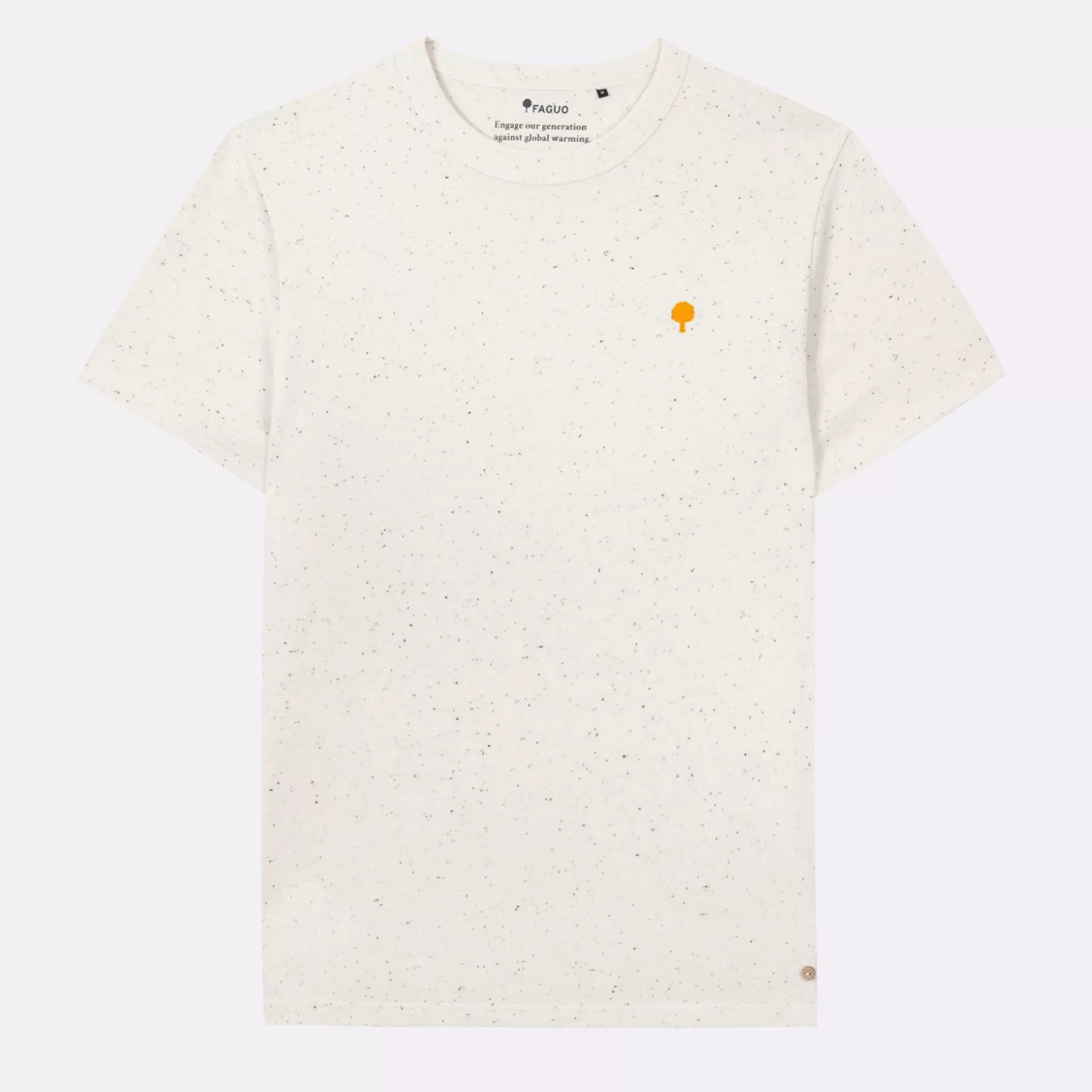 FAGUO T-Shirts*T-Shirt Col Rond Ecru & Multicolore